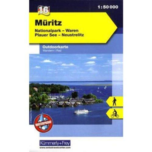 Outdoorkarte 16 Müritz 1 : 50.000: Wandern, Rad. Waren, Plauer See, Neustrelitz