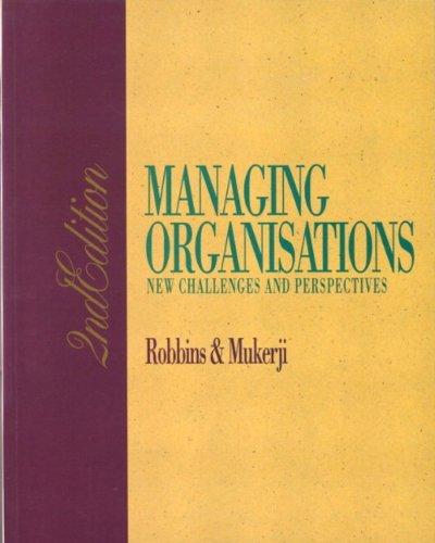 Managing Organisations: New Challenges and Perpectives