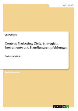 Content Marketing. Ziele, Strategien, Instrumente und Handlungsempfehlungen: Ein Praxisbeispiel