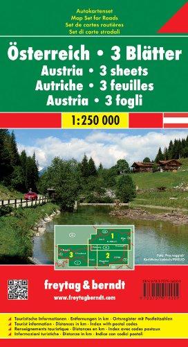 Freytag Berndt Autokartenset, Österreich, 3 Blätter - Maßstab 1:250 000