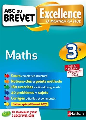 Maths 3e : nouveau programme, nouveau brevet 2017