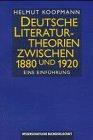 Deutsche Literaturtheorien zwischen 1880 und 1920