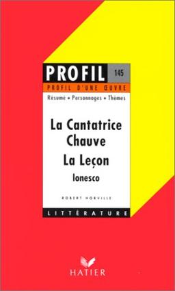 La Cantatrice Chauve La Lecon: Ionesco: La Cantatrice Chauve/La Lecon