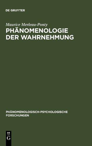 Phänomenologie der Wahrnehmung (Gruyter - de Gruyter Studienbücher) (Phanomenologisch-Psychologische Forschungen)