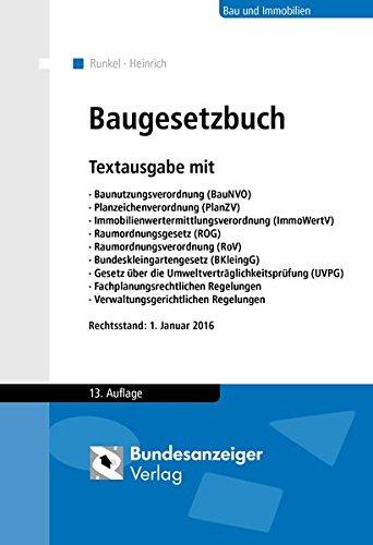 Baugesetzbuch: Textausgabe