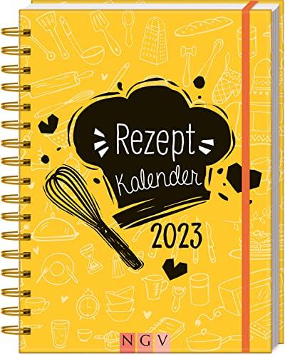 Rezeptkalender 2023. 1 Woche auf 2 Seiten: Extra: Mit 200 Stickern und Gummibandverschluss