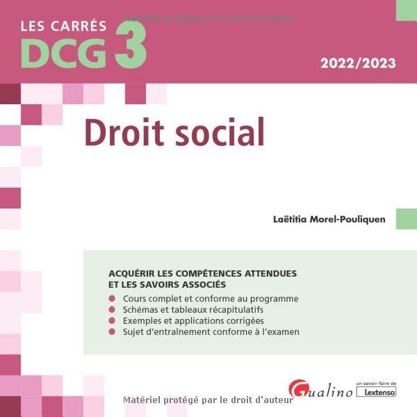 Droit social : DCG 3, 2022-2023