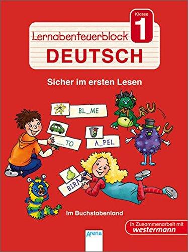 Im Buchstabenland: Sicher im ersten Lesen - Lernabenteuerblock Klasse 1 Deutsch