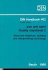 Iron and Steel, Quality Standards, Pt.2, Structural steelwork, building and metalworking technology (DIN Handbook)