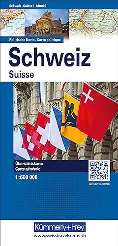 Schweiz Politische Karte 1:600 000: Schülerkarte (Kümmerly+Frey Thematische Karten)