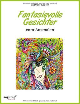 Fantasievolle Gesichter zum Ausmalen