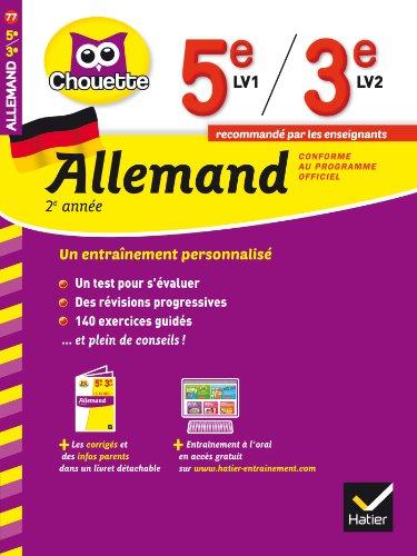 Allemand 2e année, 5e LV1, 3e LV2