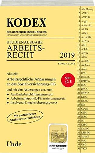 KODEX Arbeitsrecht 2019: Studienausgabe (Kodex Studienausgabe)