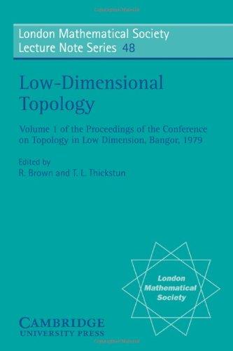 LMS: 48 Low Dimensional Topology (London Mathematical Society Lecture Note Series, Band 48)