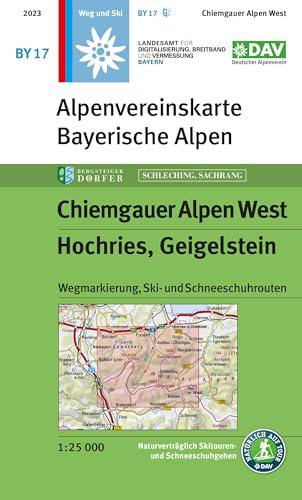 Chiemgauer Alpen West, Hochries, Geigelstein: Topographische Karte 1:25.000 mit Wegmarkierung, Ski- und Schneeschuhrouten (Alpenvereinskarten)