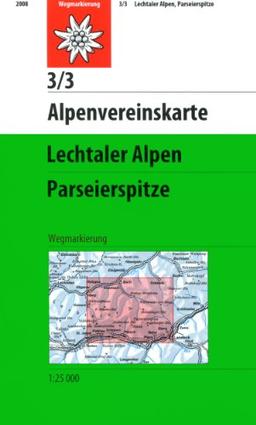 Lechtaler Alpen - Parseierspitze: Topographische Karte 1:25000