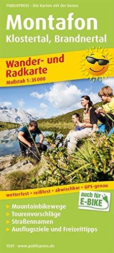 Montafon, Klostertal, Brandnertal: Wander- und Radkarte mit Ausflugszielen & Freizeittipps, wetterfest, reißfest, abwischbar, GPS-genau. 1:35000 (Wander- und Radkarte / WuRK)