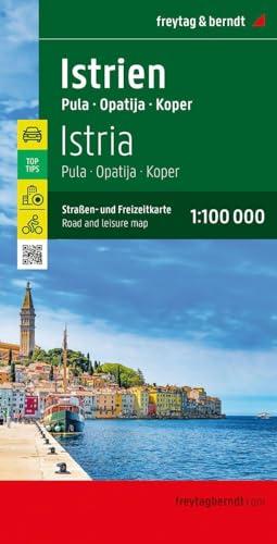 Istrien, Straßen- und Freizeitkarte 1:100.000, freytag & berndt: Pula - Opatija - Koper, mit Infoguide und Top Tips, Radwege (freytag & berndt Auto + Freizeitkarten)