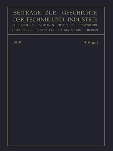 Beiträge zur Geschichte der Technik und Industrie: Jahrbuch des Vereines Deutscher Ingenieure