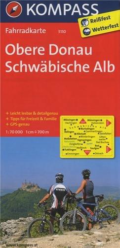 Obere Donau - Schwäbische Alb: Fahrradkarte. GPS-genau. 1:70000