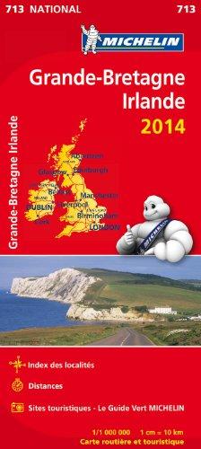 Carte Grande-Bretagne, Irlande 2014 Michelin