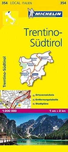 Michelin Trentino - Südtirol: Straßen- und Tourismuskarte 1:200.000 (MICHELIN Localkarten)