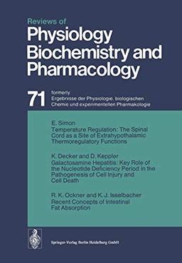 Reviews of Physiology Biochemistry and Pharmacology (Reviews of Physiology, Biochemistry and Pharmacology, 71, Band 71)