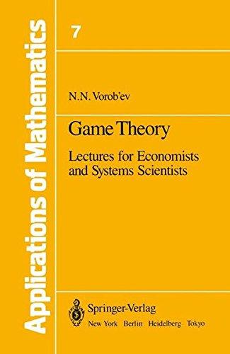 Game Theory: Lectures for Economists and Systems Scientists (Stochastic Modelling and Applied Probability)