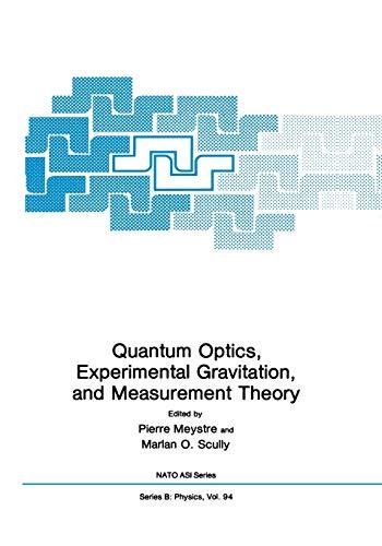 "Quantum Optics, Experimental Gravitation, and Measurement Theory" (Nato Science Series B:, 94, Band 94)