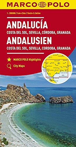 MARCO POLO Karte Andalusien, Costa del Sol, Sevilla, Cordoba, Granada 1:200 000 (MARCO POLO Karten 1:200.000)