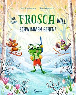 Der kleine Frosch will schwimmen gehen!