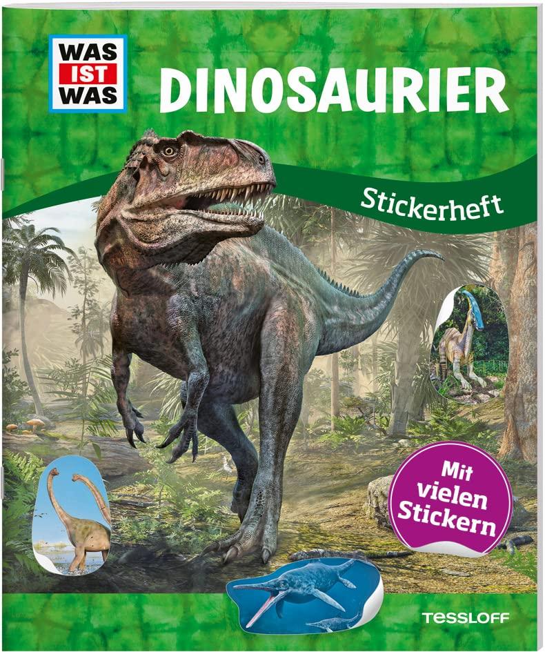 WAS IST WAS Dinosaurier Stickerheft / Spielerisch lernen mit rund 100 wiederablösbaren Stickern / Für Kinder ab 8 Jahren: Mit vielen Stickern