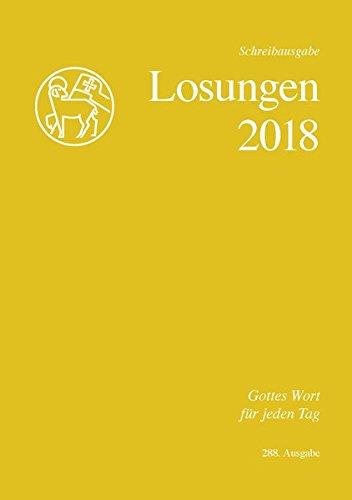 Die Losungen 2018 / Losungen 2018: Schweiz / Schreibausgabe Schweiz