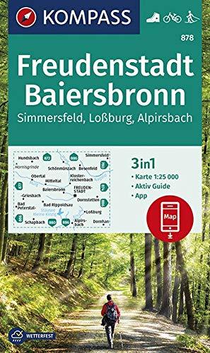 KOMPASS Wanderkarte Freudenstadt, Baiersbronn, Simmersfeld, Loßburg, Alpirsbach: 3in1 Wanderkarte 1:25000 mit Aktiv Guide inklusive Karte zur offline ... Langlaufen. (KOMPASS-Wanderkarten, Band 878)