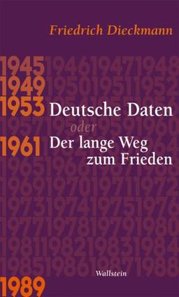 Deutsche Daten oder Der lange Weg zum Frieden: 1945 - 1949 - 1953 - 1961 - 1989