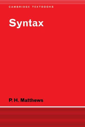 Syntax (Cambridge Textbooks in Linguistics)