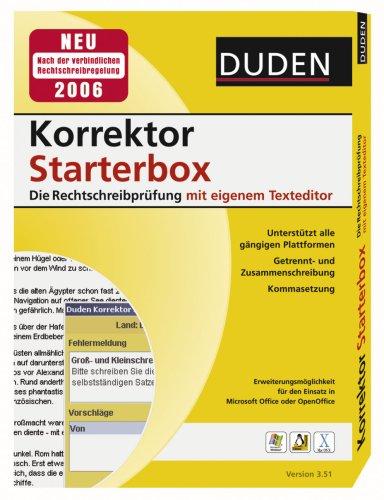 Duden Korrektor Starterbox Die Rechtschreibprüfung mit eigenem Texteditor Version 3.51