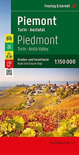 Piemont, Straßen- und Freizeitkarte 1:150.000, freytag & berndt: Turin - Aostatal. Top Tips, Innenstadtpläne (freytag & berndt Auto + Freizeitkarten)