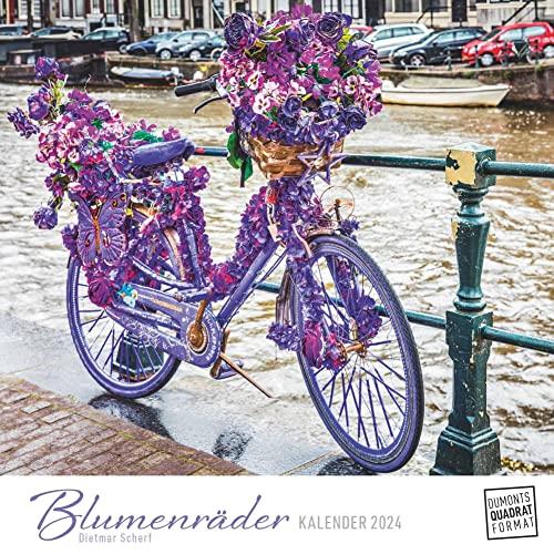 Blumenräder 2024– Fahrrad-Fotografie – Wandkalender mit Spiralbindung – DUMONT Quadratformat 24 x 24 cm