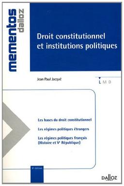 Droit constitutionnel et institutions politiques