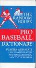 Random House Pro Baseball Dictionary