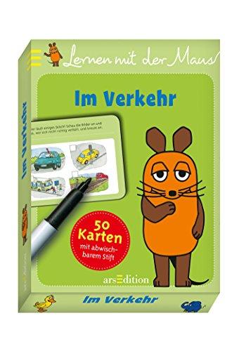 Lernen mit der Maus - Im Verkehr: 50 Karten mit abwischbarem Stift