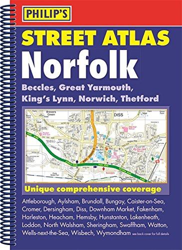 Philip's Street Atlas Norfolk: Spiral Edition