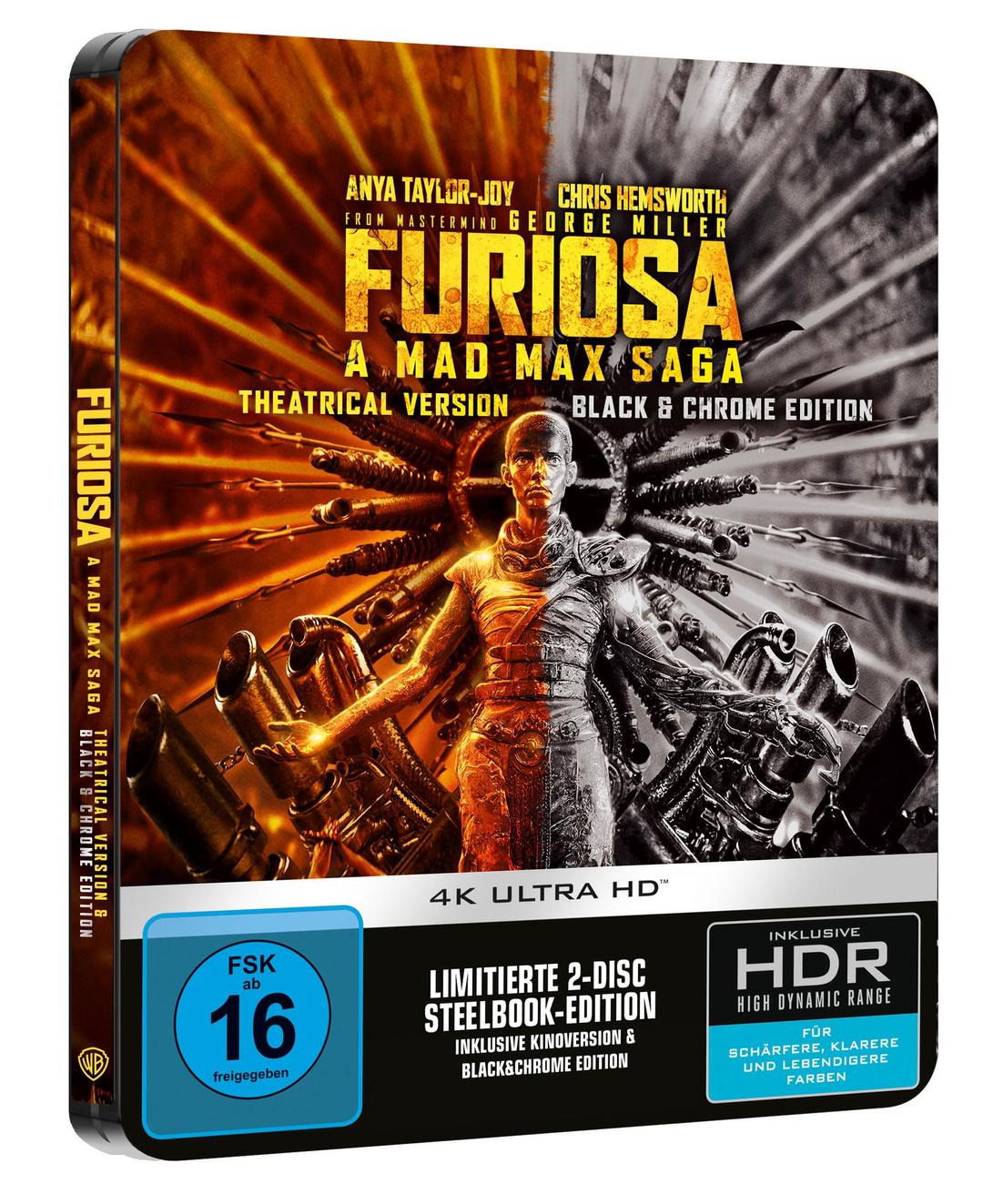 Furiosa: A Mad Max Saga Black & Chrome - Limited Steelbook (4K UHD) [Blu-ray]