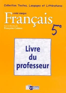 Français 5e : Livre du professeur