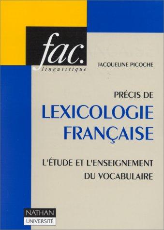 Precis De Lexicologie Francaise