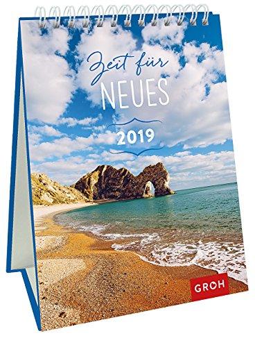 Zeit für Neues 2019: Dekorativer Wochenkalender im Hochformat zum Hinstellen oder Aufhängen | Maße (BxH): 12,3x20cm