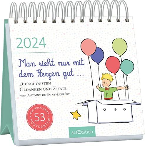 Postkartenkalender Man sieht nur mit dem Herzen gut ... 2024: Wochenkalender 2024, 53 Postkarten für inspirierende Momente