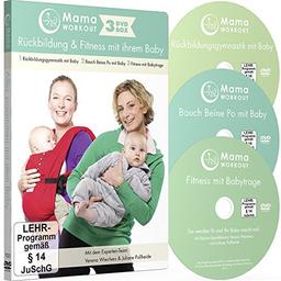 MamaWORKOUT - Rückbildung & Fitness mit Ihrem Baby - 3-DVD-Box zum Sparpreis ++ 1. Rückbildungsgymnastik mit Baby ++ 2. Bauch Beine Po mit Baby ++ 3. ... mit Babytrage ++ von Expertin Verena Wiechers