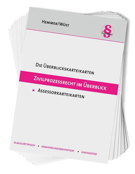 42300 - Assessor Übersichtskarteikarten - Zivilprozessrecht: Klausurtypisch - Anwendungsorientiert - Umfassend (Karteikarten - Zivilrecht)